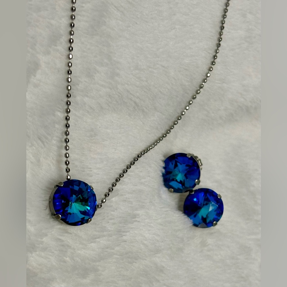 SABIKA Basics - Vienna one Stone Necklace and Earrings